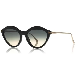 Tom Ford - Chloe Sunglasses - Cat-Eye Acetate Sunglasses - Black - FT0663 - Sunglasses - Tom Ford Eyewear - Avvenice