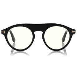 Tom Ford - Christopher Optical Glasses - Round Acetate Glasses - Black - FT0633-O - Optical Glasses - Tom Ford Eyewear - Avvenice