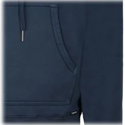 Tom Ford - Dark Blue Cotton Drawstring Hoodie - Tom Ford Exclusive Luxury Collection - Avvenice