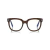 Tom Ford - Large Optical Glasses - Square Glasses - Dark Havana - FT5537-B - Optical Glasses - Tom Ford Eyewear - Avvenice