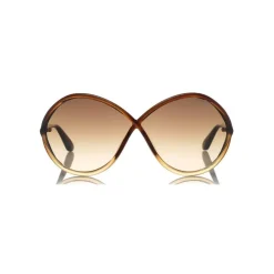 Tom Ford - Liora Sunglasses - Oversize Round Acetate Sunglasses - Brown - FT0528 - Sunglasses - Tom Ford Eyewear - Avvenice