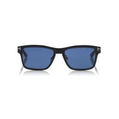 Tom Ford - Magnetic Clip Sunglasses - Square Metal Sunglasses - Ruthenium Black - FT5475 - Sunglasses - Tom Ford Eyewear - Avvenice