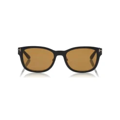 Tom Ford - Magnetic Clip Sunglasses - Square Metal Sunglasses - Gold Havana - FT5474 - Sunglasses - Tom Ford Eyewear - Avvenice
