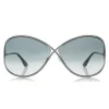 Tom Ford - Miranda Sunglasses - Oversized Square Acetate Sunglasses - FT0130 - Silver - Tom Ford Eyewear - Avvenice