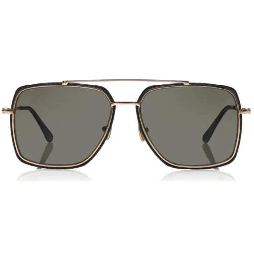 Tom Ford - Polarized Lionel Sunglasses - Square Metal Sunglasses - Black - FT0750-P - Sunglasses - Tom Ford Eyewear - Avvenice