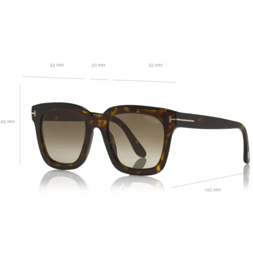 Tom Ford - Polarized Sari Sunglasses - Squared Acetate Sunglasses - Havana - FT0690-P - Sunglasses - Tom Ford Eyewear - Avvenice