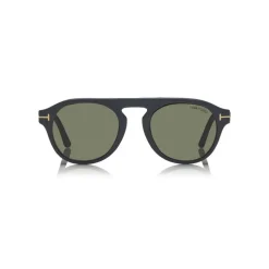 Tom Ford - Round Opticals Sunglasses - Round Optical Sunglasses - Havana Green - FT5533-B - Sunglasses - Tom Ford Eyewear - Avvenice