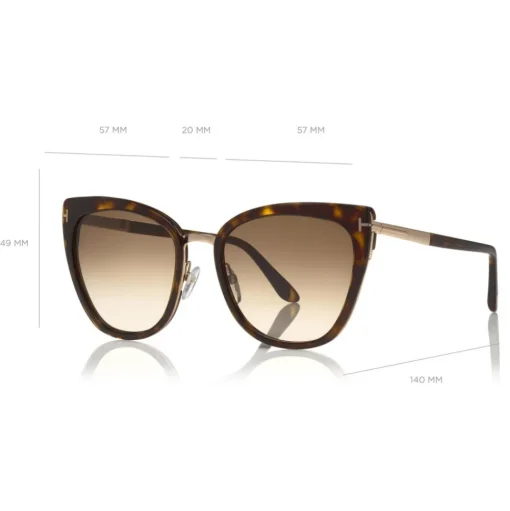Tom Ford - Simona Sunglasses - Cat-Eye Acetate Sunglasses - Dark Havana - FT0717 - Sunglasses - Tom Ford Eyewear - Avvenice