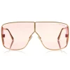 Tom Ford - Spector Sunglasses - Oversize Rectangular Acetate Sunglasses - FT0708 - Pink - Tom Ford Eyewear - Avvenice