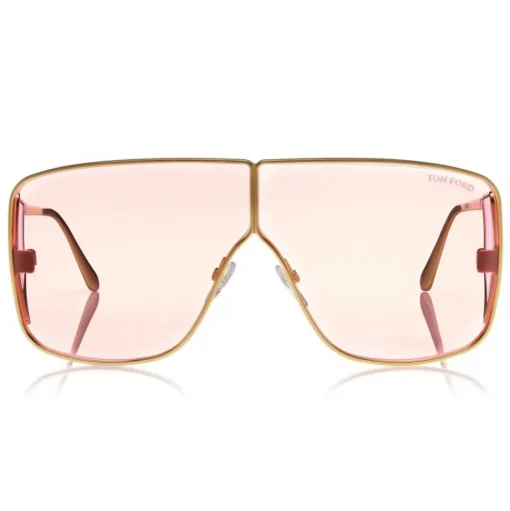 Tom Ford - Spector Sunglasses - Oversize Rectangular Acetate Sunglasses - FT0708 - Pink - Tom Ford Eyewear - Avvenice