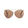 Tom Ford - Stevie Sunglasses - Round Metal Sunglasses - Gold - FT0761 - Sunglasses - Tom Ford Eyewear - Avvenice