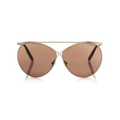 Tom Ford - Stevie Sunglasses - Round Metal Sunglasses - Gold - FT0761 - Sunglasses - Tom Ford Eyewear - Avvenice