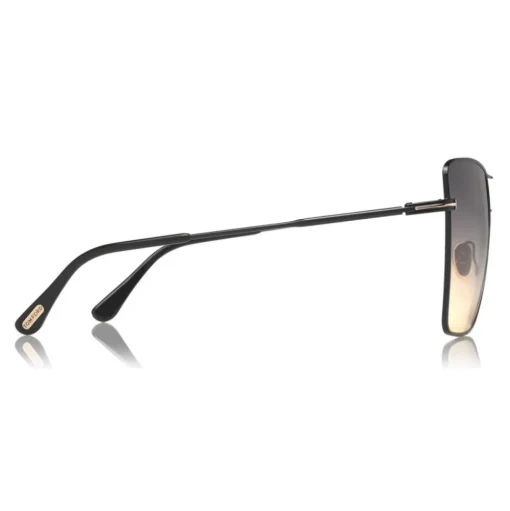 Tom Ford - Sye Sunglasses - Cat-Eye Metal Sunglasses - Black - FT0738 - Sunglasses - Tom Ford Eyewear - Avvenice