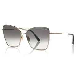 Tom Ford - Sye Sunglasses - Cat-Eye Metal Sunglasses - Gold - FT0738 - Sunglasses - Tom Ford Eyewear - Avvenice