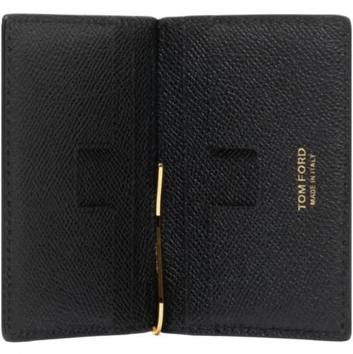 Tom Ford - T Line Folding Money Clip Card Holder - Tom Ford Exclusive Luxury Collection - Avvenice