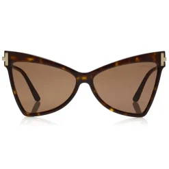 Tom Ford - Tallulah Sunglasses - Butterfly Acetate Sunglasses - Dark Havana - FT0767 - Sunglasses - Tom Ford Eyewear - Avvenice