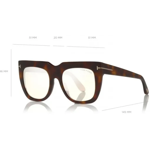 Tom Ford - Thea Sunglasses - Square Acetate Sunglasses - Havana Pink - FT0687 - Sunglasses - Tom Ford Eyewear - Avvenice