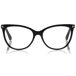 Tom Ford - Thin Cat-Eye Optical Glasses - Cat-Eye Acetate Optical Glasses - Black - FT5513 - Optical Glasses - Tom Ford Eyewear - Avvenice