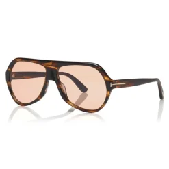 Tom Ford - Thomas Sunglasses - Pilot Acetate Sunglasses - FT0732 - Havana - Tom Ford Eyewear - Avvenice