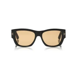 Tom Ford - Tom N.12 Sunglasses - Square Shaped Sunglasses - Dark Brown - FT0601-P - Sunglasses - Tom Ford Eyewear - Avvenice