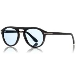 Tom Ford - Tom N.3 Sunglasses - Real Horn Optical Frame Sunglasses - Dark Brown - FT5438-P - Sunglasses - Tom Ford Eyewear - Avvenice