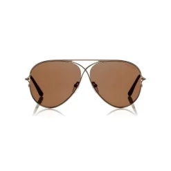 Tom Ford - Tom N.4 Sunglasses - Pilot Style Sunglasses - Rose Gold Brown - FT0488-P - Sunglasses - Tom Ford Eyewear - Avvenice