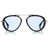 Tom Ford - Tom N.11 Sunglasses - Aviator Shape Sunglasses - Dark Brown - FT5442-P - Sunglasses - Tom Ford Eyewear - Avvenice