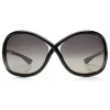 Tom Ford - Whitney Polarized Sunglasses - Round Metal Sunglasses - Black - FT0009P - Sunglasses - Tom Ford Eyewear - Avvenice