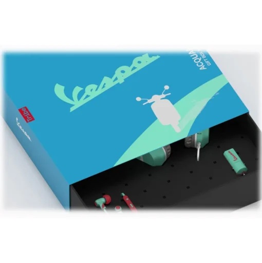 Tribe - Aquamarine - Vespa - Gift Box - 16 GB USB Stick - Car Charger - Earphones - On-Ear Headphones - Micro USB Cable - Avvenice