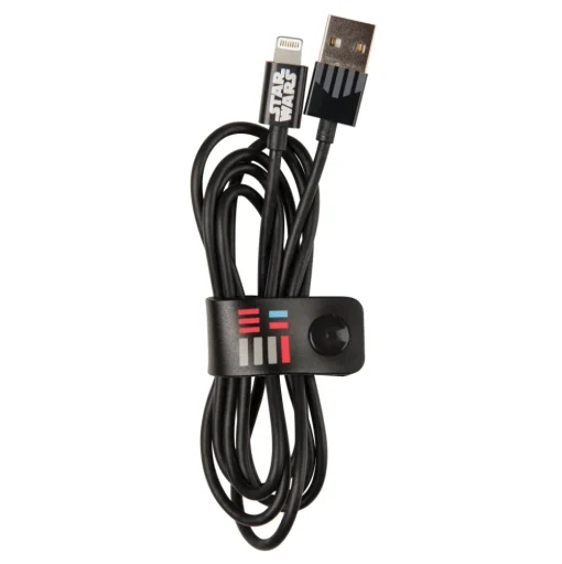 Tribe - Darth Vader - Star Wars - Lightning USB Cable - Data Transmission and Charging Apple, iPhone - MFi Certified - 120 cm - Avvenice