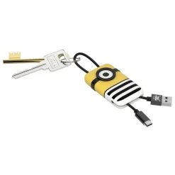 Tribe - Jail Time - Minions - Micro USB Cable - Keychain - Data and Charging for Android, Samsung, HTC, Nokia, Sony - 22 cm - Avvenice