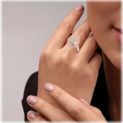 Tsars Collection - Alexandra Ring with Guilloche Pattern - Handmade in Swiss - Luxury Exclusive Collection - Avvenice