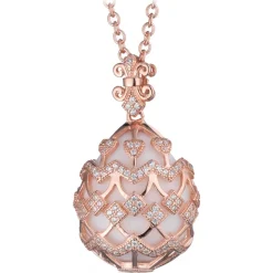 Tsars Collection - Alexandra Guilloche Necklace - Handmade in Swiss - Luxury Exclusive Collection - Avvenice