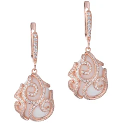 Tsars Collection - Alexandra Baroque Motif Earrings - Handmade in Swiss - Luxury Exclusive Collection - Avvenice