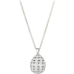 Tsars Collection - Alexandra Pavè Horizontal White Necklace - Handmade in Swiss - Luxury Exclusive Collection - Avvenice