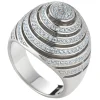 Tsars Collection - Blue Spiral Silver Ring - Handmade in Swiss - Luxury Exclusive Collection - Avvenice