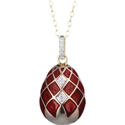 Tsars Collection - Empress Maria Red Diamonds Necklace - Handmade in Swiss - Luxury Exclusive Collection - Avvenice