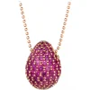 Tsars Collection - Fuchsia 9nine Silver Necklace - Handmade in Swiss - Luxury Exclusive Collection - Avvenice