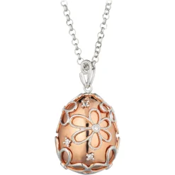 Tsars Collection - Gold Necklace with Rose Flowers - Handmade in Swiss - Luxury Exclusive Collection - Avvenice