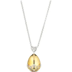 Tsars Collection - Gold Necklace with Golden Hearts - Handmade in Swiss - Luxury Exclusive Collection - Avvenice