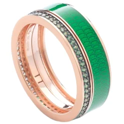 Tsars Collection - Green Band Ring - Handmade in Swiss - Luxury Exclusive Collection - Avvenice