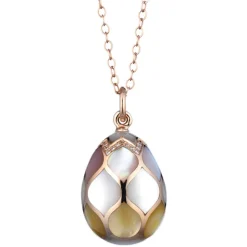 Tsars Collection - Necklace in Gold Mother of Pearl 427 - Handmade in Swiss - Luxury Exclusive Collection - Avvenice