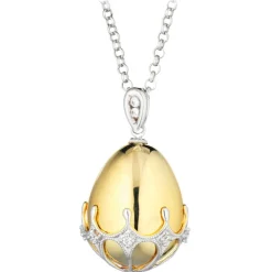 Tsars Collection - Necklace in Gold Golden Crown - Handmade in Swiss - Luxury Exclusive Collection - Avvenice