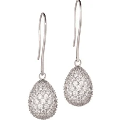 Tsars Collection - 9nine 01 White Silver Earrings - Handmade in Swiss - Luxury Exclusive Collection - Avvenice