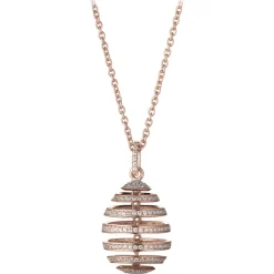 Tsars Collection - Pink Spiral Silver Necklace - Handmade in Swiss - Luxury Exclusive Collection - Avvenice