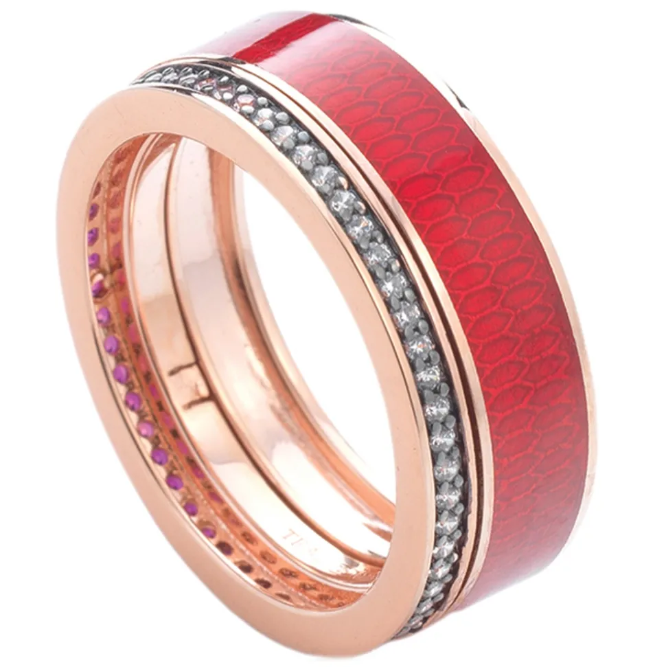 Tsars Collection - Red Band Ring - Handmade in Swiss - Luxury Exclusive Collection - Avvenice