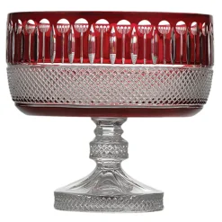 Tsars Collection - Red Crystal Fruit Bowl - Handmade in Swiss - Luxury Exclusive Collection - Avvenice