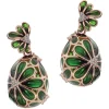Tsars Collection - Tamara Green Silver Earrings - Handmade in Swiss - Luxury Exclusive Collection - Avvenice