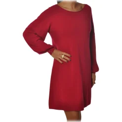 Twinset - Dress With Buttons - Red - Dress - Made in Italy - Luxury Exclusive Collection - Avvenice
