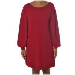 Twinset - Dress With Buttons - Red - Dress - Made in Italy - Luxury Exclusive Collection - Avvenice
